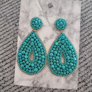 Turquoise Beaded Earrings
